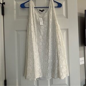 White Lace Sleeveless Top